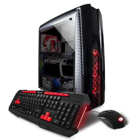 iBUYPOWER WA400R3 Gaming Desktop PC with AMD Ryzen 3 1200, NVIDIA GT 710 1GB Graphics Card, 1TB Hard Drive, 8GB Memory, and Windows 10 Home. (Monitor Not (Best Graphics Card For 3 Monitor Gaming)