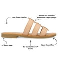 thumbnail image 2 of Journee Collection Womens Serrie Faux Leather Peep-Toe Slide Sandals, 2 of 6