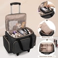 thumbnail image 2 of Estuche de maquillaje enrollable LUXJA con 3 bolsas y 1 bolsa para brochas, color negro, 2 of 8