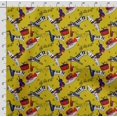 thumbnail image 4 of Soimoi Musical Instruments Print,Cotton Cambric, Quilting Fabric Sold by The Yard 42 Inch Wide, Medium Weight Cotton Fabric, SewingSupplies,White,Yellow & Red, 4 of 5