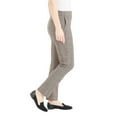 thumbnail image 3 of Hilary Radley Ladies' Tummy Control Pull-On Pants with Pockets, Cream/Black XL, 3 of 4