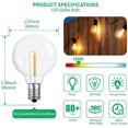 thumbnail image 2 of 6pcs G40 Led Replacement Light Bulbs, E12 Screw Base Shatterproof Led Globe Bulbs For Solar String, 2 of 5