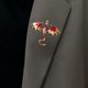 thumbnail image 5 of Broche Salvador Rhinestone Vintage Punk Animal Colgante Rojo, 5 of 10