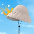 thumbnail image 4 of Sombrero de 54-58cm con circunferencia ajustable, sombrero de copa vacío de verano, sombrero plegable para mujer, sombrero bonito de ala grande con protección solar MFZFUKR BST3056725-1, 4 of 5