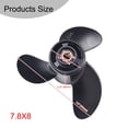 thumbnail image 2 of For Tohatsu Nissan For Mercury 4-6For HP 3R1W64516-0 Aluminum Outboard Propeller 7.8 x 8, 2 of 11