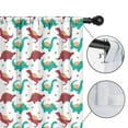 thumbnail image 4 of Blackout Kids Curtains,White Cartoon Cute Dinosaurs Pattern Childrens Insulated Curtains Set Of 2,Bedroom Essentials,Toddler Room Decor 52"x63", 4 of 5