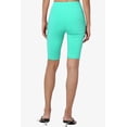 thumbnail image 3 of Women's PLUS Basic Stretch Cotton Span High Waist Above Knee Bermuda Short Leggings, 3 of 7