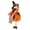 Orange, variant on Nieyigj Halloween Hangable Witch Doll Ornament Small Witch Figurine with Gauze Skirt and Broom for Room Door Window Decoration, Green, 7.87 inches / 20 cm