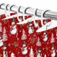 thumbnail image 4 of Christmas Snowman Shower Curtains for Bathroom, Waterproof Bath Curtains Decor, Bath Tub Curtain Red Xmas Trees Cane Berries Winter Snowflake Decorative Shower Curtain Sets with 12 Hooks, 72x72 Inch, 4 of 8