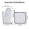 thumbnail image 3 of Gaeub Fun Rabbit Print Oven Mitts and Pot Holders Sets of 2,Heat Resistant Pad,Cooking Gloves, for Baking BBQ Home Decor, 3 of 7