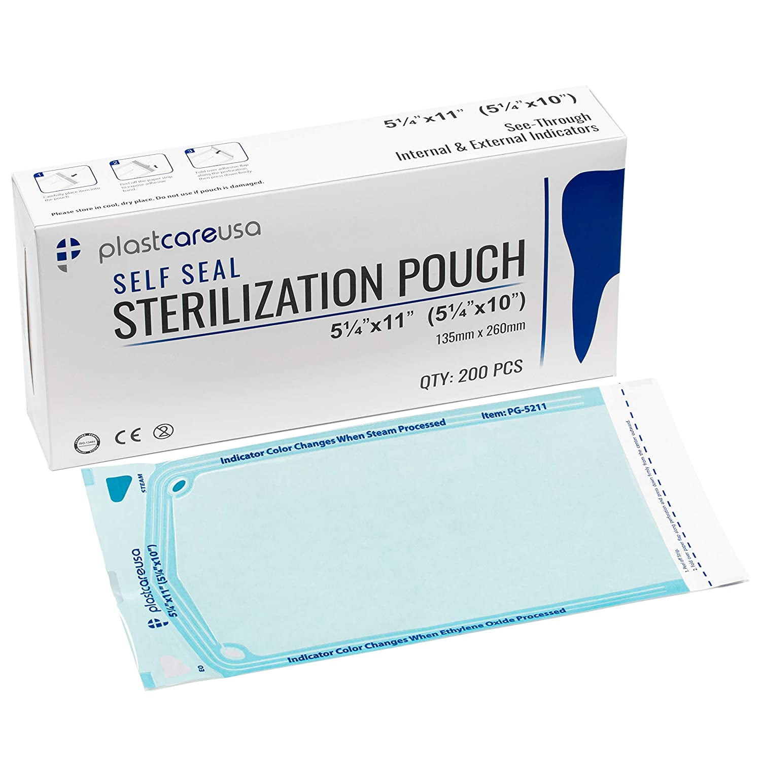 Buy 200 5.25 x 10 SelfSterilization Pouches for Cleaning Tools