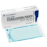 1000 Self Sealing Sterilization Autoclave Pouch, 5.25 Inches x 10 Inches, Paper Blue Film, 5 Boxes of 200 Pouches