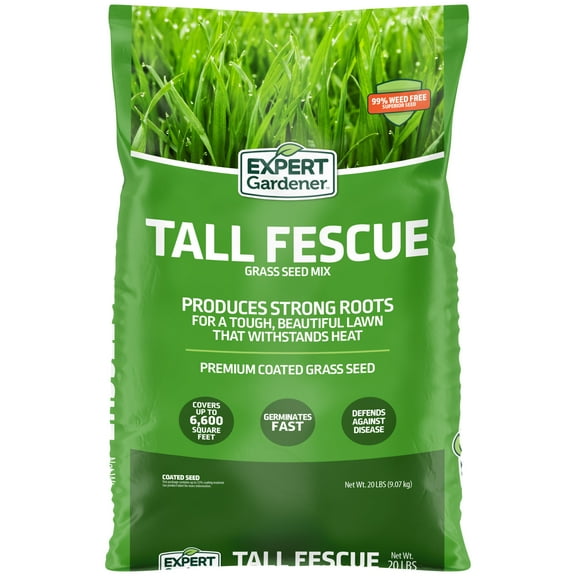 Expert Gardener Tall Fescue Grass Seed Mix, for Sun to Partial Shade, 20 lb.