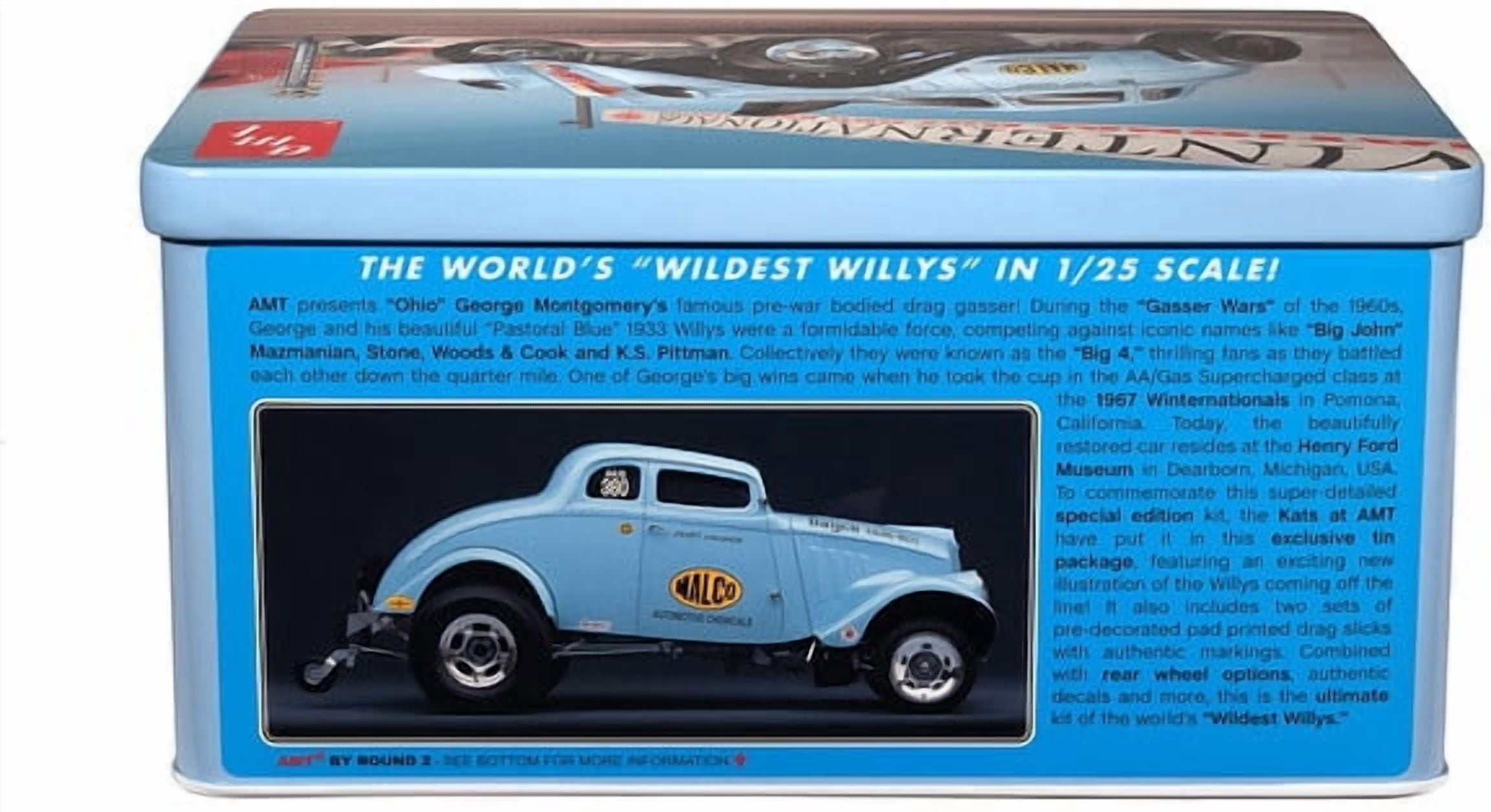 AMT 1933 Willys Gasser Ohio George w/Tin Packaging 1/25 Scale Model Kit