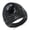 Black Gemstone with Black Metal, variant on Retro Vintage Stone Rings for Men Women Turquoise Rings Stainless Steel Signet Biker Band