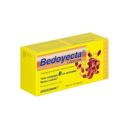 Vitamins Bedoyecta Capsules 30 cápsulas - Complejo B, Acido Fólico, Vitamin C