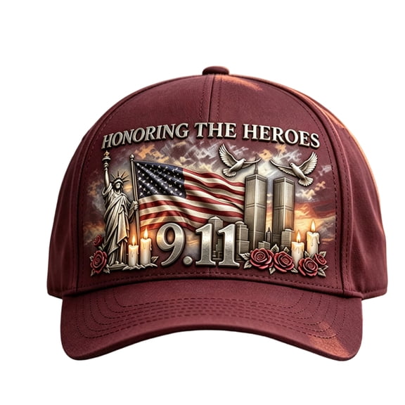 JULMCOMO 9.11 Honoring The Heroes Hat Patriotic American Flag Baseball Cap Statue of Liberty Snapback Memorial Hat for Women Men D