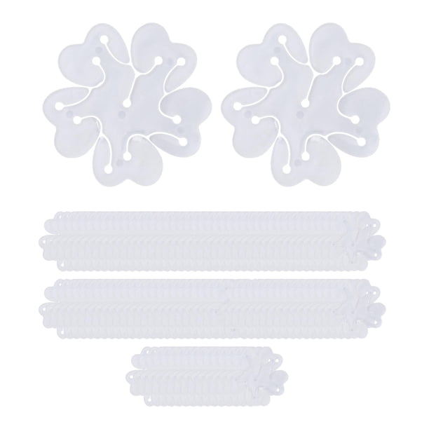 100 clips para globos, soporte duradero para globos para fiestas, cumpleaños y Año Nuevo. Estilo A 256 pulgadas