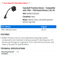 thumbnail image 2 of Camshaft Position Sensor - Compatible with 1984 - 1985 Buick Riviera 3.8L V6, 2 of 2
