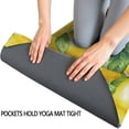 thumbnail image 3 of Yellow Lemon Fruit Leaves White Pattern Hot Yoga Mat Towel Non Slip for Hot Yoga - Quick-Drying Yoga Mat Cover with 4 Corner Pockets with Travel Bag - Hot Yoga Towel Non Slip 70"x26", 3 of 6