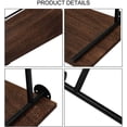 thumbnail image 4 of Wall-Mounted Coat Rack Shelf, Wall-Mounted Clothing Rack (Brown), 4 of 5