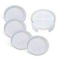 thumbnail image 1 of Billuyoard Moldes de posavasos redondos para copa de vino, molde de fundición reutilizable de silicona de yeso, artesanía DIY antiadherente, suministros Artesanía Okrągły zestaw NO1 Billuyoard HA010084-01, 1 of 1