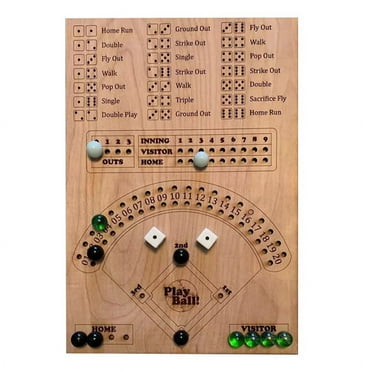 Baseball Dice Board Game Wooden Dice And Board Game Interactive