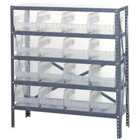 UPC 739608721269 product image for 5 Shelf Open Unit With 16 Bins Clear | upcitemdb.com