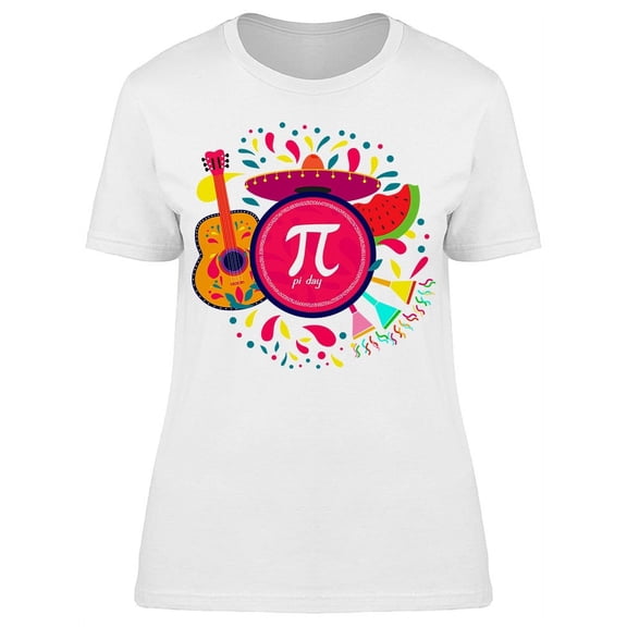 Pi Day Colorful Summer Theme T-Shirt Women -Image by Shutterstock, Female XX-Large