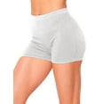 thumbnail image 3 of MixMatchy Women's Solid Seamless Ribbed Biker Shorts, 3 of 6