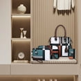 thumbnail image 7 of Women's 4PCS Shoulder & Handbag Set, Large Capacity Backpack (Red/Blue/Coffee/Navy/Gray) - Lightweight, Multi-Pocket Organizer for Travel, Work, School - Includes Shoulder Bag, 2 Handbags & Card Bag, 7 of 7