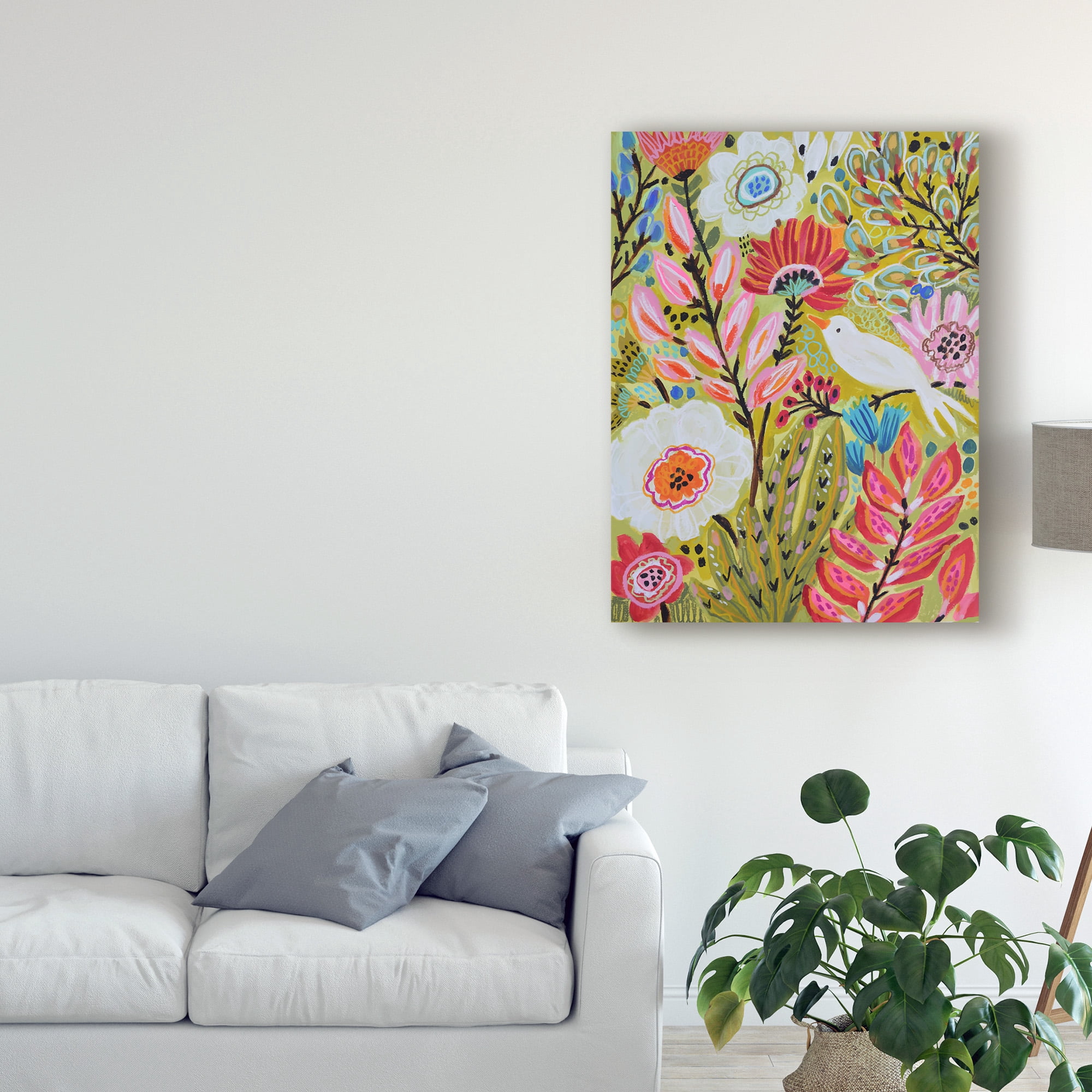 Trademark Fine Art 'Garden Birds II' Canvas Art by Karen Fields