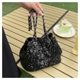 thumbnail image 4 of 2025 New Summer High-End Chain Shoulder Crossbody Sequin Bucket Bag, 4 of 7