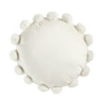 thumbnail image 2 of Saro Lifestyle Posh Faux Bunny Fur Pom Pom Poly Filled Throw Pillow, 2 of 3