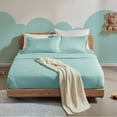 thumbnail image 3 of Sleep Zone Kids Full Size Bed Sheets Set 4-Piece - Super Soft & Cute Kids Sheet Set with Flat Sheet, Fitted Sheet, Pillowcase (Full, Mint Green), 3 of 6