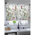thumbnail image 5 of Sheer Curtains 54 inches Long, Watercolor Flower Butterfly Pink Flower Country Light Filtering Sheer Window Curtains Rod Pocket Voile Drapes for Bedroom Living Room, 52"W x 54"L 2 Panels, 5 of 7