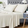 thumbnail image 1 of 3 PCS Bedding Sheets and Pillowcase Set Rayon Derived from Bamboo, Cool Sheets for Hot Sleepers, 1 of 9