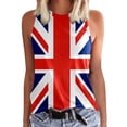 thumbnail image 1 of Débardeurs pour Femmes Tendance Été Coupe Ample Mode Col Rond Sans Manches Imprimé Décontracté Basique Plage Graphique Camisole Chemise Rouge TG, 1 of 4