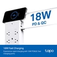 thumbnail image 3 of Extensor de enchufe inteligente TP-Link Tapo P306 con USB de 18 W, 3 of 9