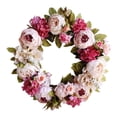 thumbnail image 2 of de Peonía Artificial con Hojas Boho Floral Garland Vine Rattan para Puerta Delantera, Boda, Pared, Ventana, Decoración Rosado Colco decoraciones de flores de simulación, 2 of 8
