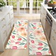 thumbnail image 4 of Kitchen Rugs Sets Of 2,Pioneer Flower Floral Print Pattern Anti Fatigue Kitchen Mat Rugs Non Slip Washable,Decorative Kitchen Floor Mats for Kitchen,Sink,Laundry,17"X47", 4 of 5