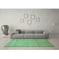 thumbnail image 3 of Ahgly Company Machine Washable Indoor Rectangle Abstract Turquoise Blue Modern Area Rugs, 8' x 10', 3 of 4