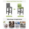 thumbnail image 3 of Green Wood Grain Bar Stool Covers Set of 4, Ombre Rustic Retro Wooden Plank Stretch Washable Bar Chair Covers with Backs, Removable Pub Counter Height Chair Cover for Kitchen Dining Room Cafe, 3 of 7