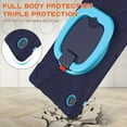thumbnail image 5 of REQO case for Samsung Galaxy tab A8 10.5" 2022(SM-X200/X205/X207),3-Layer Structure Portable Hybrid Shock-Proof Cover with S Pen Holder Rotatable Hook&Loop Kickstand, 5 of 6