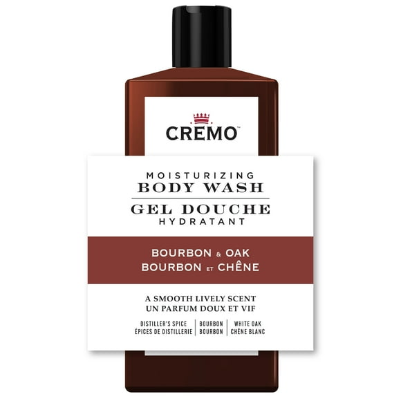 Gel douche au parfum de bourbon et de chêne de marque Cremo, 473 mL