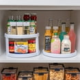 thumbnail image 4 of 2 Pack 10 Inch Plastic Lazy Susans Turntable - 2 Tier Lazy Susan Organizer Kitchen Storage Turntable for Spices, Condiments, Baking, 4 of 7