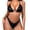 Black, variant on Delconic Women Two Piece Sequin Micro Bikini Set Triangle Halter Top And High Cut Bottom String Swimwear Beachwear