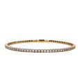 thumbnail image 1 of 14 Ct Or Jaune 2ct TDW Rond Diamant Blanc 6,5" Bracelet de Tennis, 1 of 1