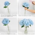thumbnail image 4 of Ejiaya 5pcs Fake Blue Flowers Artificial Silk Hydrangea Flowers Bouquets Faux Hydrangea Stems for Home Table Centerpieces Wedding Party Decoration (Blue), 4 of 5