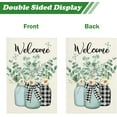 thumbnail image 4 of Summer Garden Flag Welcome Garden Flag Spring Summer Garden Flag 12x18 Double Standerd Welcome Eucalyptus Flags for Outside Farmhouse Holiday Flags, 4 of 6